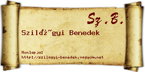 Szilágyi Benedek névjegykártya