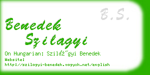 benedek szilagyi business card